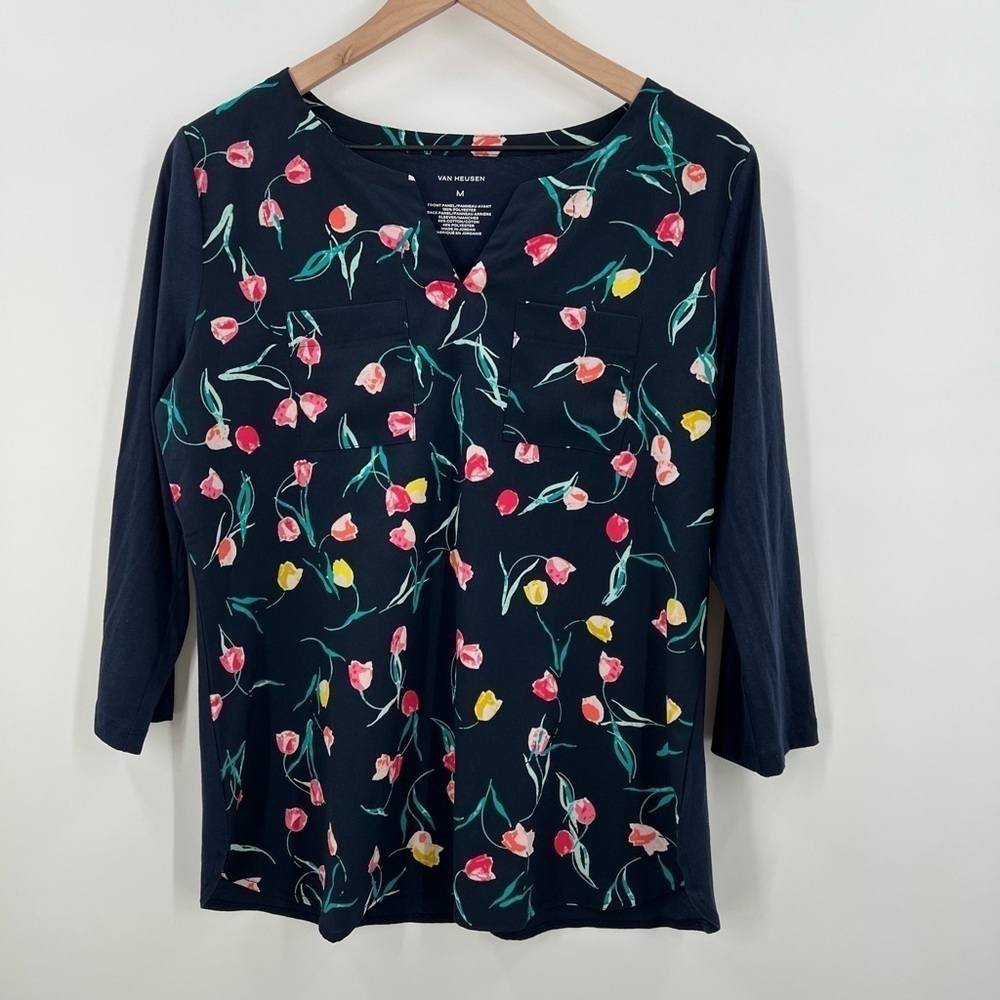 Van Heusen Rose Blouse Ladies Medium - Picture 1 of 4